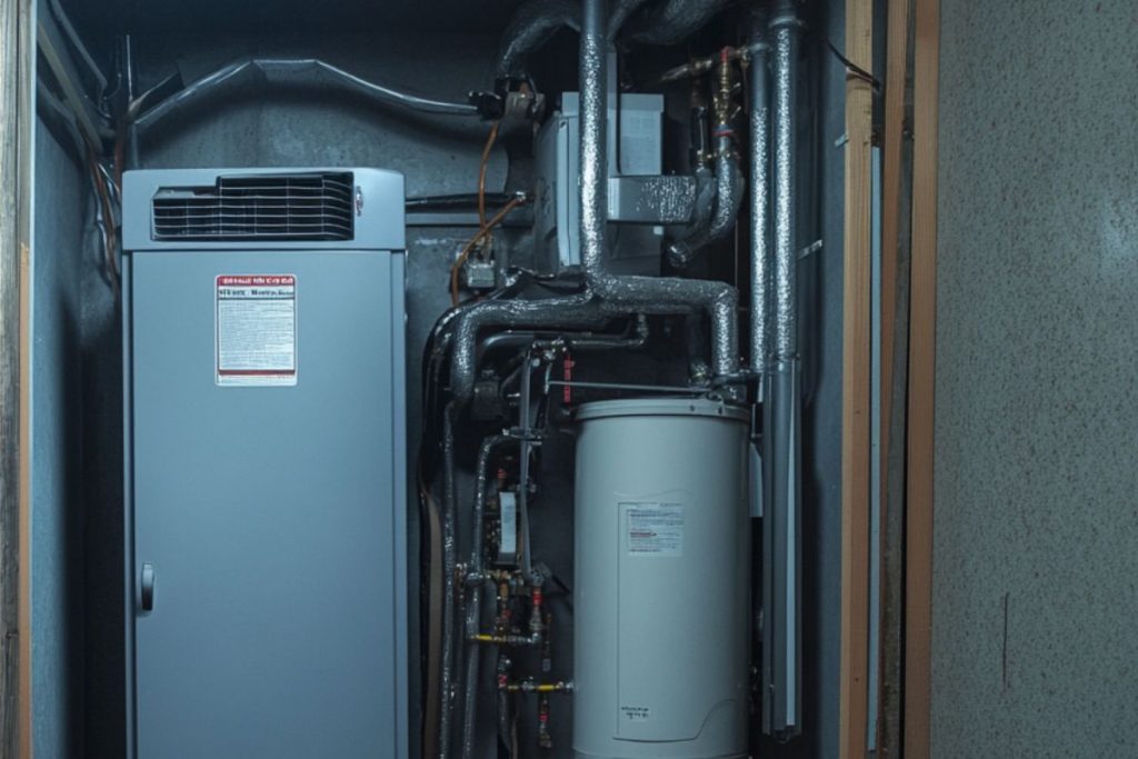 a machine with pipes and wires