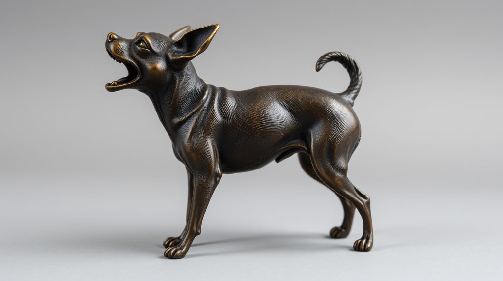 a statue of a dog