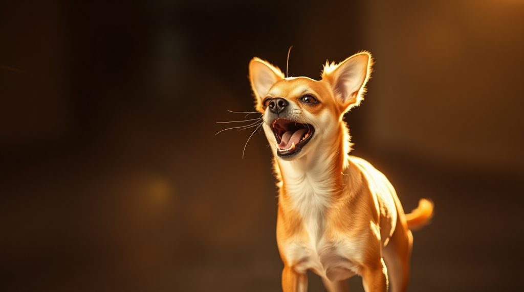 a dog with its mouth open