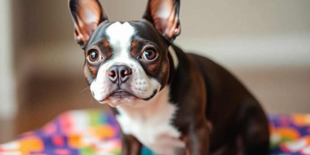 a close up of a dog
