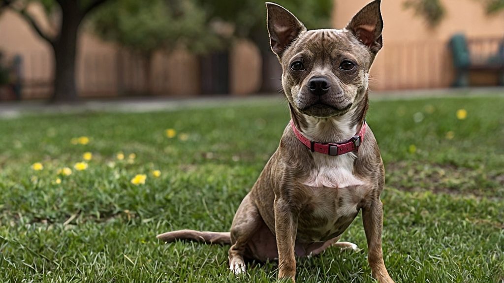 a dog sitting in the grass