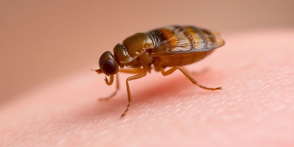 a close up of a bug - can humans get fleas?