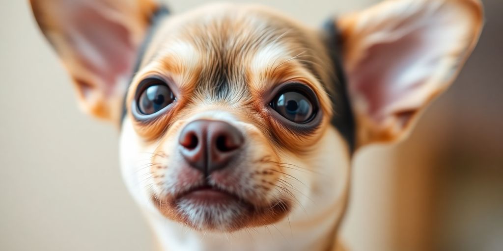 Close-up of a cute Chihuahua with expressive eyes. Cute aggression explained.